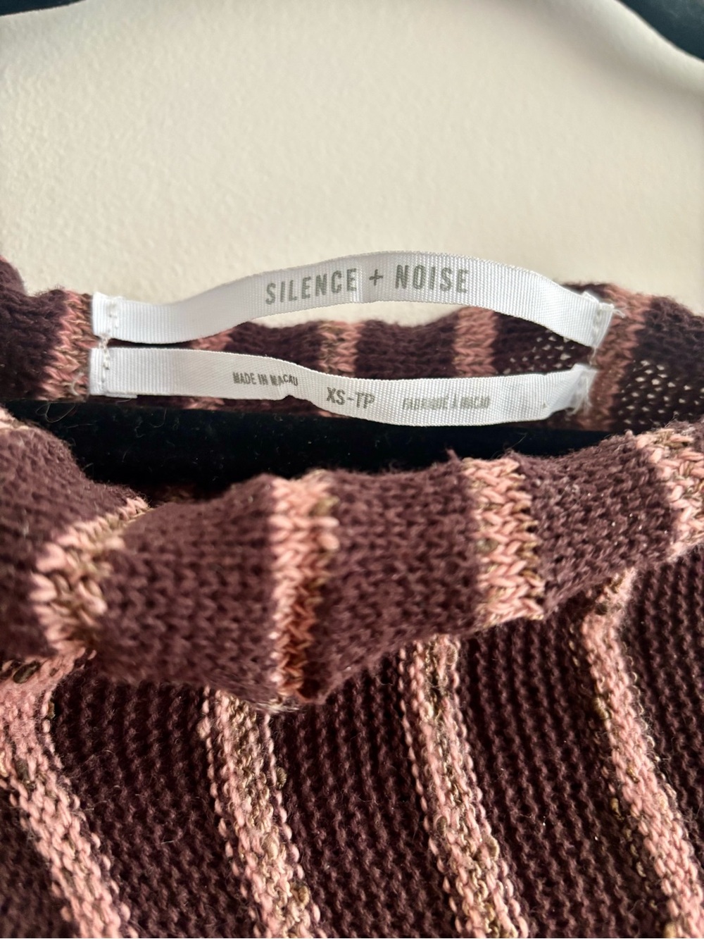 UO Silence + Noise Reagan Textured Boat Neck Sweater Brown - Picture 5 of 7